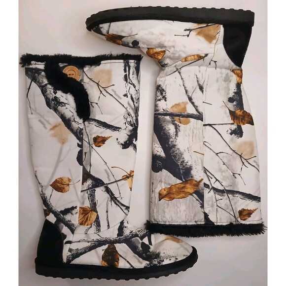 Muk-Luk Shoes - MUK LUKS Women Sz 10 Legendary Whitetail Tall Camo Boots Faux Fur Lined
